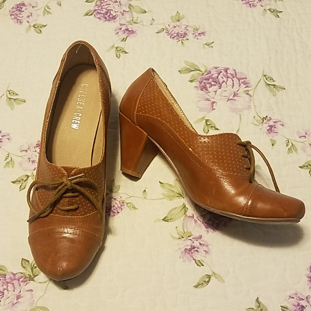 Chelsea Crew Brown Oxford Heel (vintage look)